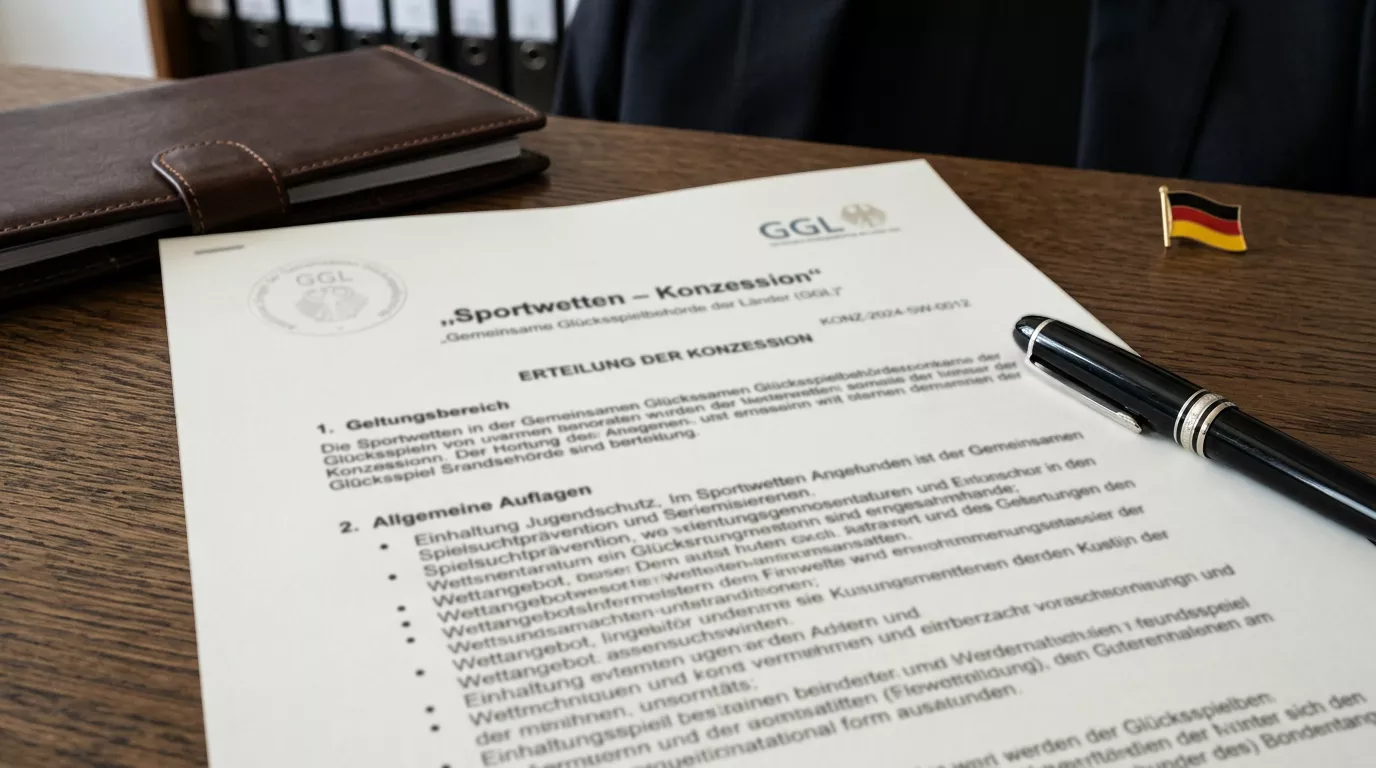 Offizielles Dokument zur GGL-Lizenz für Sportwetten in Deutschland